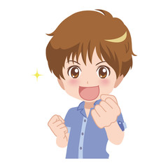 男の子/ガッツポーズ