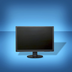 Close-up of a liquid-crystal display (LCD) monitor
