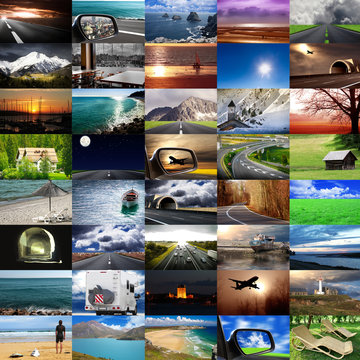 collage viaggiare
