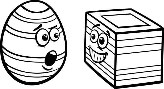 easter square egg coloring page