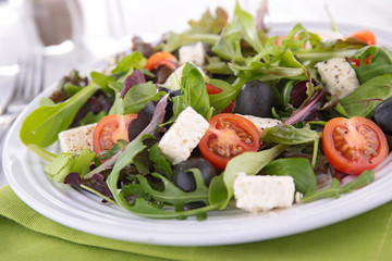 vegetable salad with feta