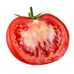 Tomato. half isolated on white background.