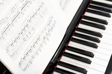 Musical notes on Piano