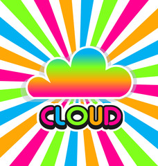 Starbust Colorful Cloud background