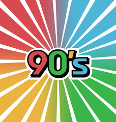 Vector 90s Vintage Color Background
