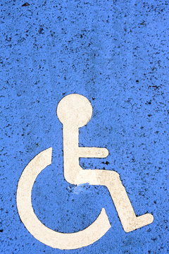 Parking space reserved for handicapped