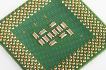 electronics on the white background