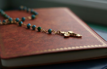 Crucifix on Holy Bible