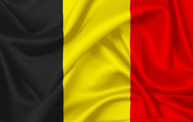 Flag of belgium waving with silky look