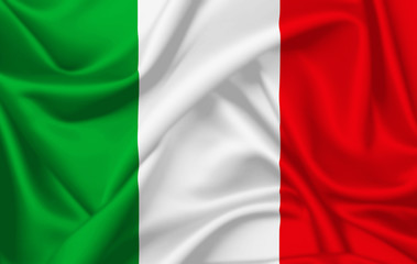 Flag of Italy waving with silky look