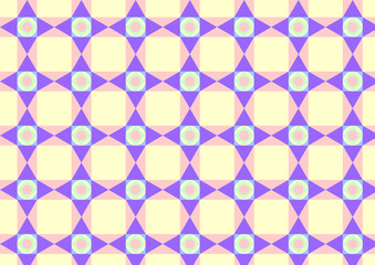 Fototapeta premium Triangle Circle and Quadrate Pattern on Pastel Color