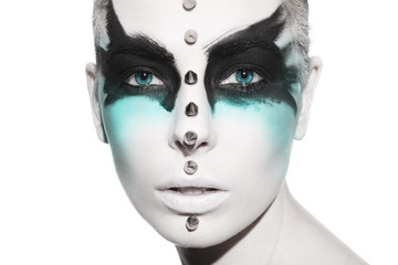 Avant-garde fashion portrait