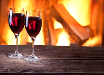 Glasses of wine.