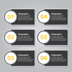 Modern flat  infographics or numbered banners