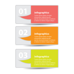 Modern flat  infographics or numbered banners