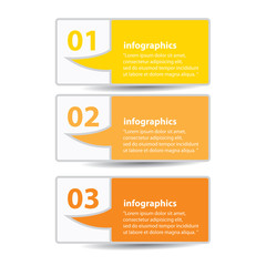 Modern flat  infographics or numbered banners