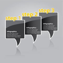 Modern flat  infographics or numbered banners