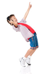 Happy boy with headphones