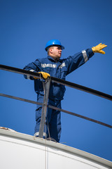 Worker at industrial plant