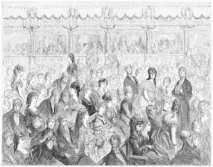 The stalls, Covent Garden opera - Gustave Dore's London