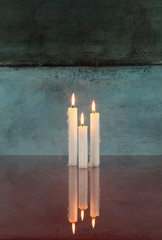 Kerzen mit Spiegelung