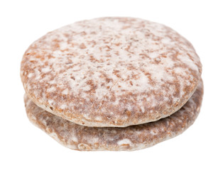 honey cake with glaze isolated