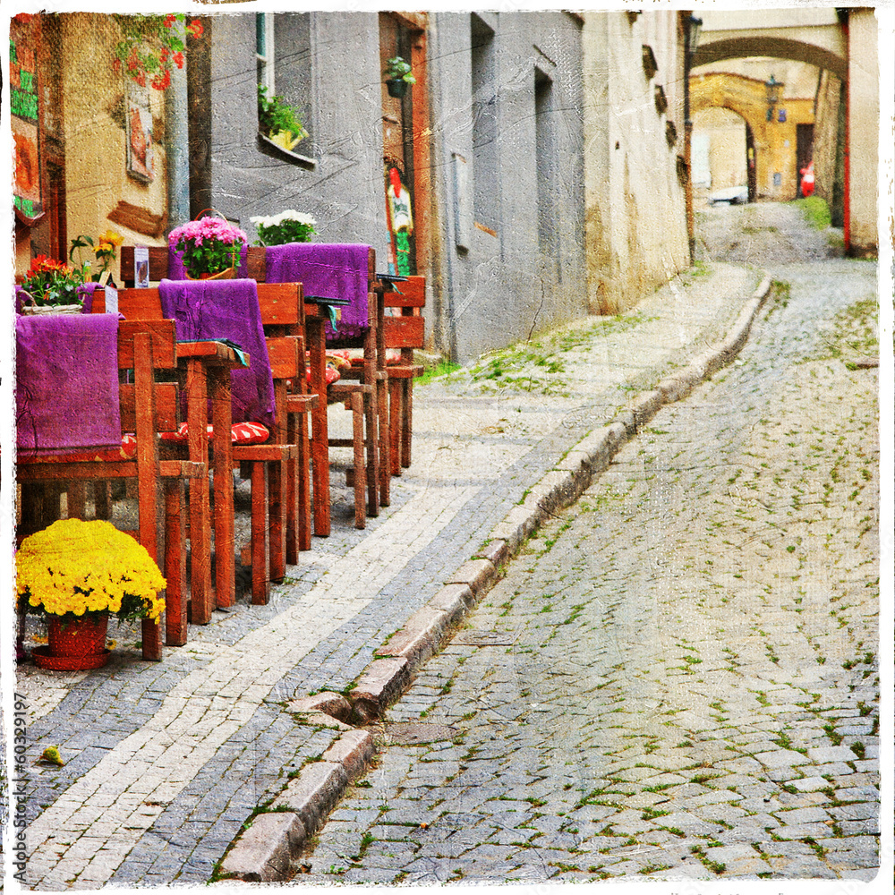 Wall mural charming old  streets