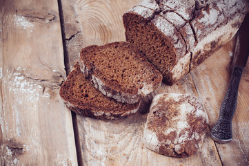 rustic wholemeal rye bread