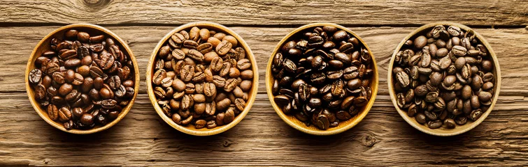 Deurstickers Selection of different roasted coffee beans © exclusive-design