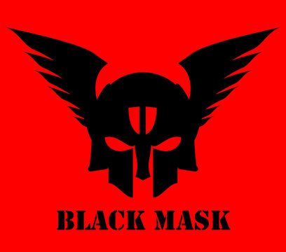 winged black mask
