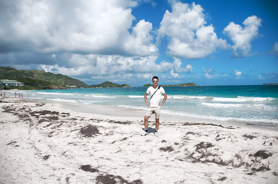 Orient Beach on St. Maarten Carribean Island