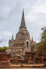Fototapeta na wymiar Stupa at Wat Phra Sri Sanphet Temple in Ayutthaya, Thailand