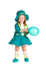 Child in costumes leprechaun, St. Patrick's Day