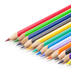 colored pencils isolated on white