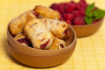 Raspberry pastries