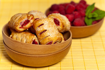 Raspberry pastries