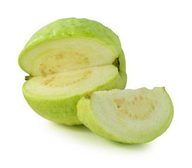 Guava fruit on isolated white background