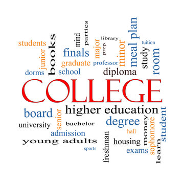 College Word Cloud Concept