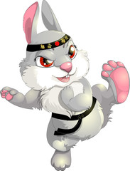 Fototapeta premium karate rabbit