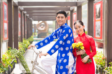 Portrait of Vietnamese couple
