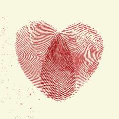 Fingerprint heart - 60341527