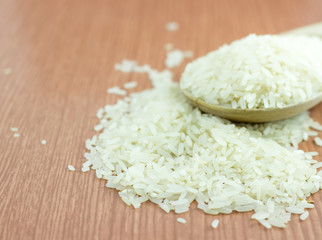 rice on spoon