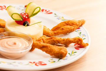 chicken with mashed potatoes for kids menu