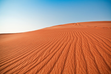 desert and blue sky