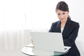 young asian businesswoman working