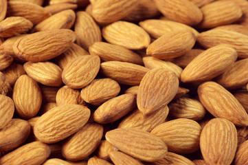 Almonds close-up