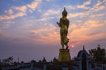 Buddha statue standing at Wat Phra That Khao Noi in Nan,Thailand