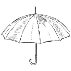 vector sketch illustration - open umbrella © nikiteev