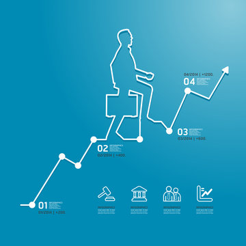 Business Diagram Line Style  Template  / Can Be Used For Infogra