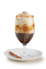 coffee in tall glass